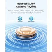 Baseus Wireless Earbuds, Hi-Res Noise-Cancelling, Up to -50dB Adaptive ANC, 55H Playtime, IP55 Water Resistant Bluetooth Headphone 6 Mic in-Ear Buds, Black