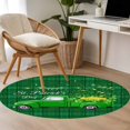 thumbnail image 4 of Saint Patrick's Day Round Area Rug 3.3Ft Washable Circle Rugs for Dining Room Table, Spring Green Truck Lucky Grasses Check Non-Slip Carpet Floor Mats Indoor Outdoor Carpet Runner Home Decor, 4 of 8