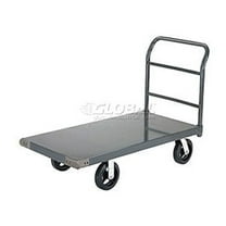 Platform Truck w/Steel Deck, 8" Rubber Casters, 48 x 30, 2400 Lb. Capacity