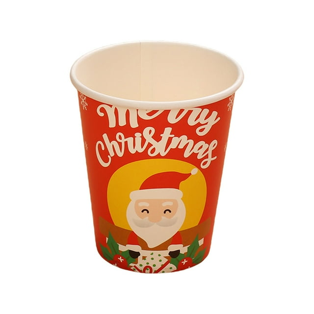 Vwrxbz Christmas Disposablaper Cups Santa Claus Design Party Cups Set for Holiday Celebration Drinks