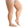 thumbnail image 3 of Bas de Compression Médicaux 5TG Extra Larges 34-46mmhg Compatibles avec Varices Femmes Bout Fermé Pression Graduée Cuisses Hautes, 3 of 5