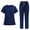 Light Blue, variant on RQYYD Scrubs for Women Set Modern V-Neck Top & Multi Pocket Jogger Pants Athletic Nursing Uniform Solid Comfortable Stretch Workwear