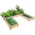 thumbnail image 5 of Patiojoy Elevated Garden Bed U-shaped Wooden Planters Flexible Combination Suitable for Vegetable Flower Herb, 5 of 7