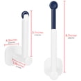 thumbnail image 6 of DODAMOUR 2 Pcs Plastic Curtain Holdbacks for Wall, Self-Adhesive Curtain Hooks Organize and Decorate, L Shape Retractable Curtain Tiebacks Window Treatment (Blue), 6 of 6