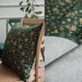 thumbnail image 4 of Cubierta de mesa con estampado de oro navideño, mantel temático para festivales navideños, decoración del hogar, verde, 4 piezas de funda de almohada Scienceny HA9102-01B, 4 of 7