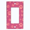 thumbnail image 5 of Metal Light Switch Plate Cover Cute Puppy Dog Paw Prints Pink DOG038, 5 of 13