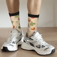 thumbnail image 4 of Uemuo Floral Strawberr Pattern Women's Crew Socks, Soft Durable Breathable Moisture-Wicking with Odor Control Cotton socks, 4 of 9