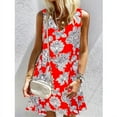 thumbnail image 1 of Nouvelle Robe d'Été Sans Manches à Col en V Imprimée pour Femmes, Robe Mini de Plage, 1 of 4