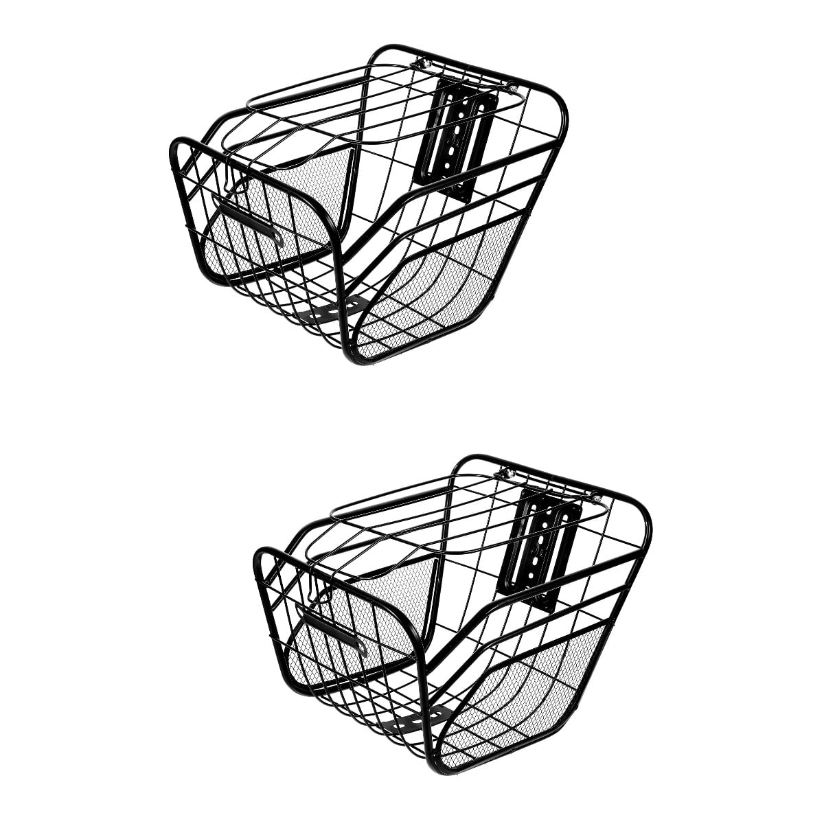 WEUVEB  Durable Metal Front Bicycle Basket Easy Install 2Pcs
