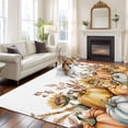thumbnail image 3 of Thanksgiving Area Rug 5x7 Washable Rug Non Slip Watercolor Autumn Pumpkin Sunflower Leaf Large Area Rug Soft Stainresistant Indoor Floor Carpet for Living Room Bedroom Home Office Dining Room Nursery, 3 of 8
