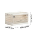 thumbnail image 3 of YFTDEF Storage Bins with Lids, Folding Plastic Stackable Utility Crates, Plastic Tote Storage Box Container, for Clothes, Books, Snack, Shoe and Grocery Storage, 16.9×11×9.5 in, 3 of 4