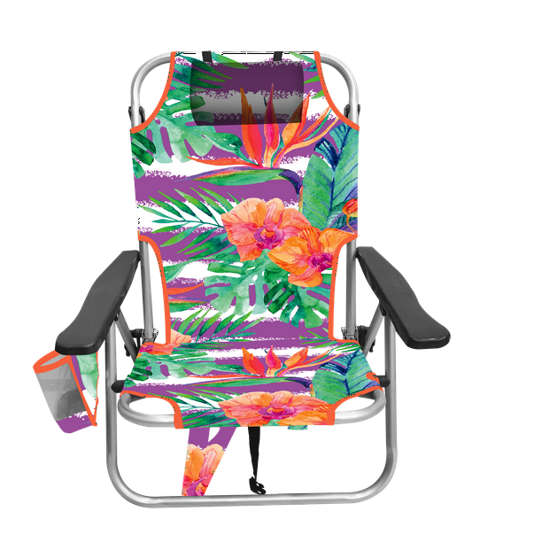 Palm Beach 5 Position Aluminum Beach Chair With Backpack Straps Walmart Com Walmart Com