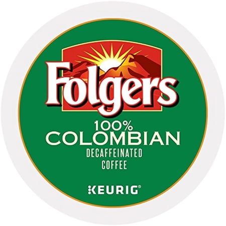 Folgers 100 Percent Colombian Decaf Single Serve K-Cup Pods For Keurig Brewers, 40 Ct