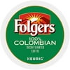 Folgers 100 Percent Colombian Decaf Coffee Single Serve K-Cup Pods For Keurig Brewers, 72 Count