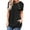1# Black, variant on TEMOFON Women's Casual Summer Shirts Cold Shoulder Tops Short Sleeve Blouse Side Button Tunic Tops Green