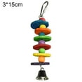 thumbnail image 2 of Flmtop Pet Bird Parrot Ball Bell Climbing Grinding Paw Haning Cage Decor Chewing Toy Multicolor, 2 of 7