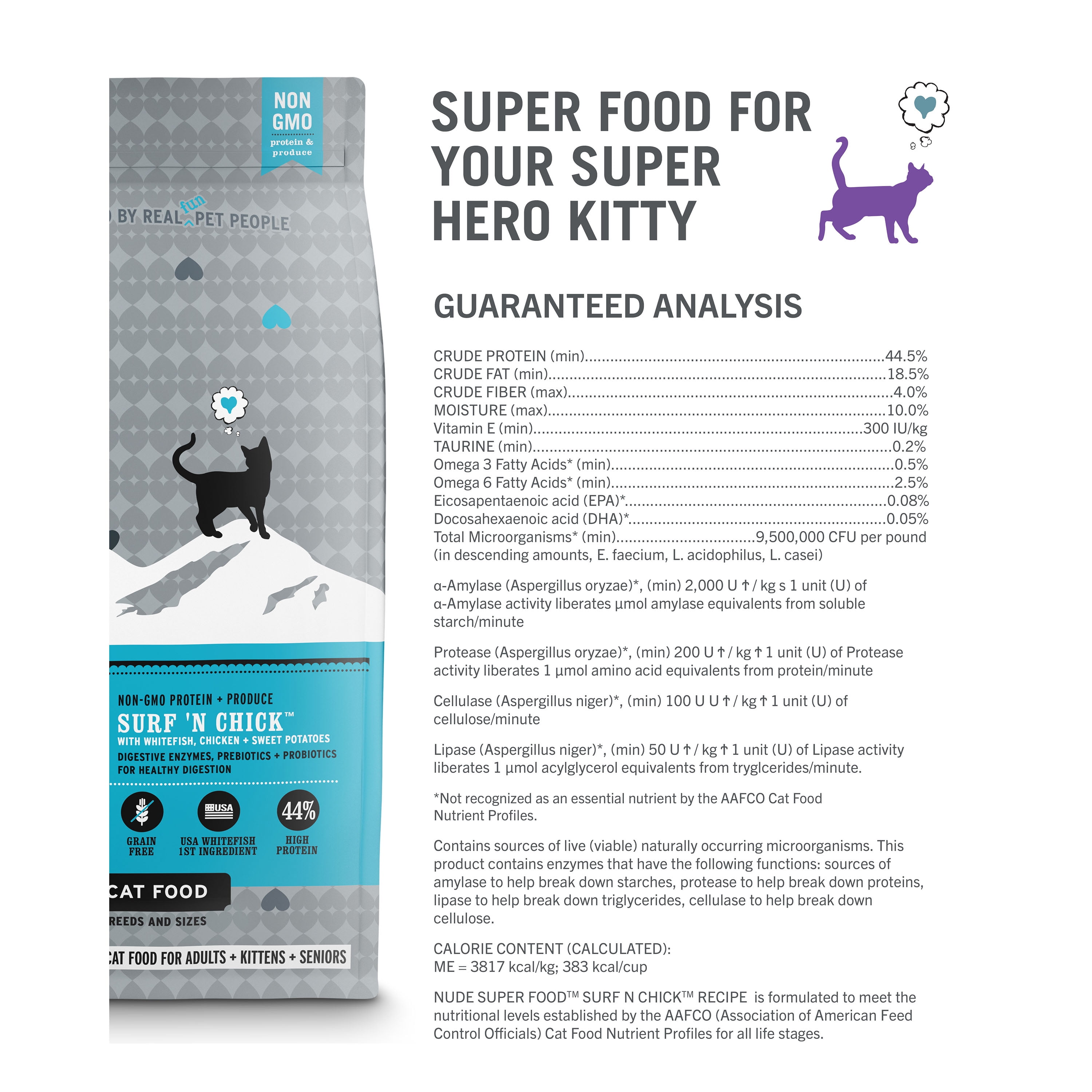 "I and love and you" - Nude Food Surf 'n Chick Dry Cat Food - 5 lb bag
