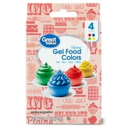 Great Value Gel Food Colors, Classic Colors, 2.7 Ounces