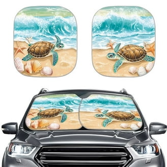 Car Windshield Sun Shade With Horse & Moon Design - Foldable UV Protection For Cars & Trucks