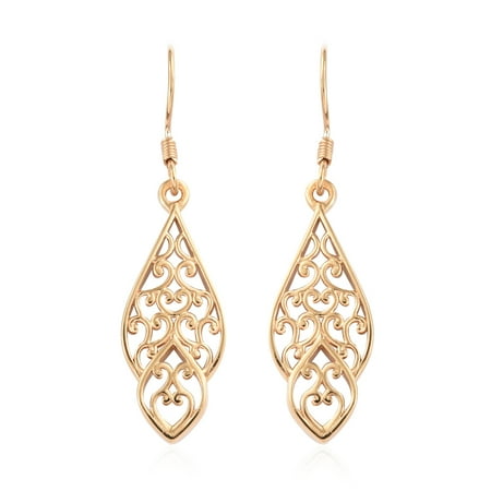 - 925 Sterling Silver 14K Rose Gold Plated Dangle Drop Earrings for Women Jewelry Gift