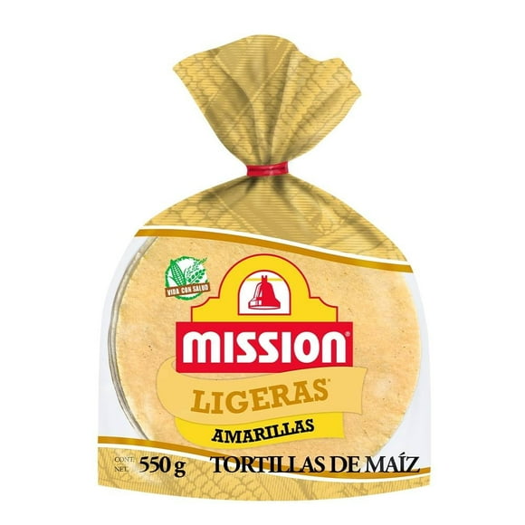 Tortillas de maíz Mission ligeras amarillas 550 g