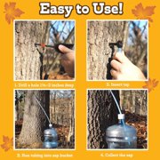 Deluxe Maple Syrup Tree Tapping & Sugaring Starter Kit-10 Taps & 10 2.5ft Extra Long Food-Grade Tubing Drop Lines- Complete Set for Experts or Beginners to Start Tapping Your Own Sap- Wont Harm Trees