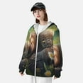 thumbnail image 3 of Fuzoiu Daisy Sleeping Sloth Print Unisex Sun Protection Hoodie,UPF 50+ Light Jacket,Full Zip Sun Protection Hoodie,Long Sleeve Sun Shirts,for Outdoor Activities-Small, 3 of 7