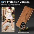 thumbnail image 3 of Dteck Galaxy A52 5G Case Card Holder Wallet Shockproof Protective Cover with Card Slot and Slim Purse Leather Case for Samsung A52 5G (Brown), 3 of 6