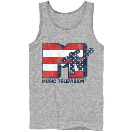 MTV Men's Stars and Stripes Logo Tank Top