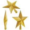 thumbnail image 3 of Bienvenido 3 piezas de 10 pulgadas con purpurina para la parte superior del árbol de Navidad, estrella de plástico para la decoración del árbol de Navidad, 3 of 7