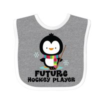 Inktastic Future Hockey Player Penguin Boys or Girls Baby Bib