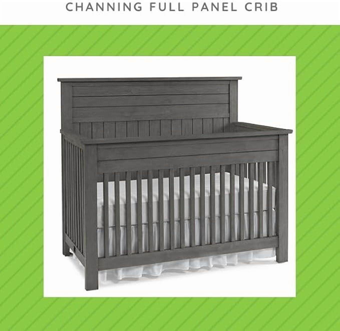 Toddler Bed Safety Guard Rail Conversion Kit for Bel Amore Cribs by Bivona (Nantucket Grey - Channing)
