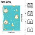 thumbnail image 3 of Haosy Clock Moon Star Notebooks 1-subject Journal 60 Sheets A5 College Ruled Paper Detachable Ring 8.3"x5.7", 3 of 8