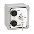 thumbnail image 1 of MMTC 2BXL NEMA 4 Exterior Two Button Control (non-metallic) Surface Mount Control Station Double Pole Contacts with Lockout, 1 of 2