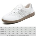 thumbnail image 2 of Zapatillas deportivas de moda con cordones para mujer, transpirables para caminar (plata 41), 2 of 9