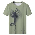 thumbnail image 2 of Summer New Alien Art 3D Print T-shirt For Men Clothing Daily Casual T-shirt Horror Alien Movie Graphic Harajuku Tops Tee Shirts, 2 of 5