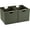 Olive, variant on Olive Large Collapsible Linen Fabric Storage Baskets with Wooden Handles, Pack of 2