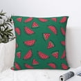 thumbnail image 4 of Pofeuu Watermelon Print Double-sided plush pillowcase Square Throw Pillow Covers Pillows Cover for Living Room Bedroom Sofa Couch Cushion Cover（No pillow core）-18"x18", 4 of 7