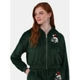 thumbnail image 2 of No Boundaries Faux-Fur Christmas Track Suit, 2-Piece, Women's and Women's Plus, 2 of 4
