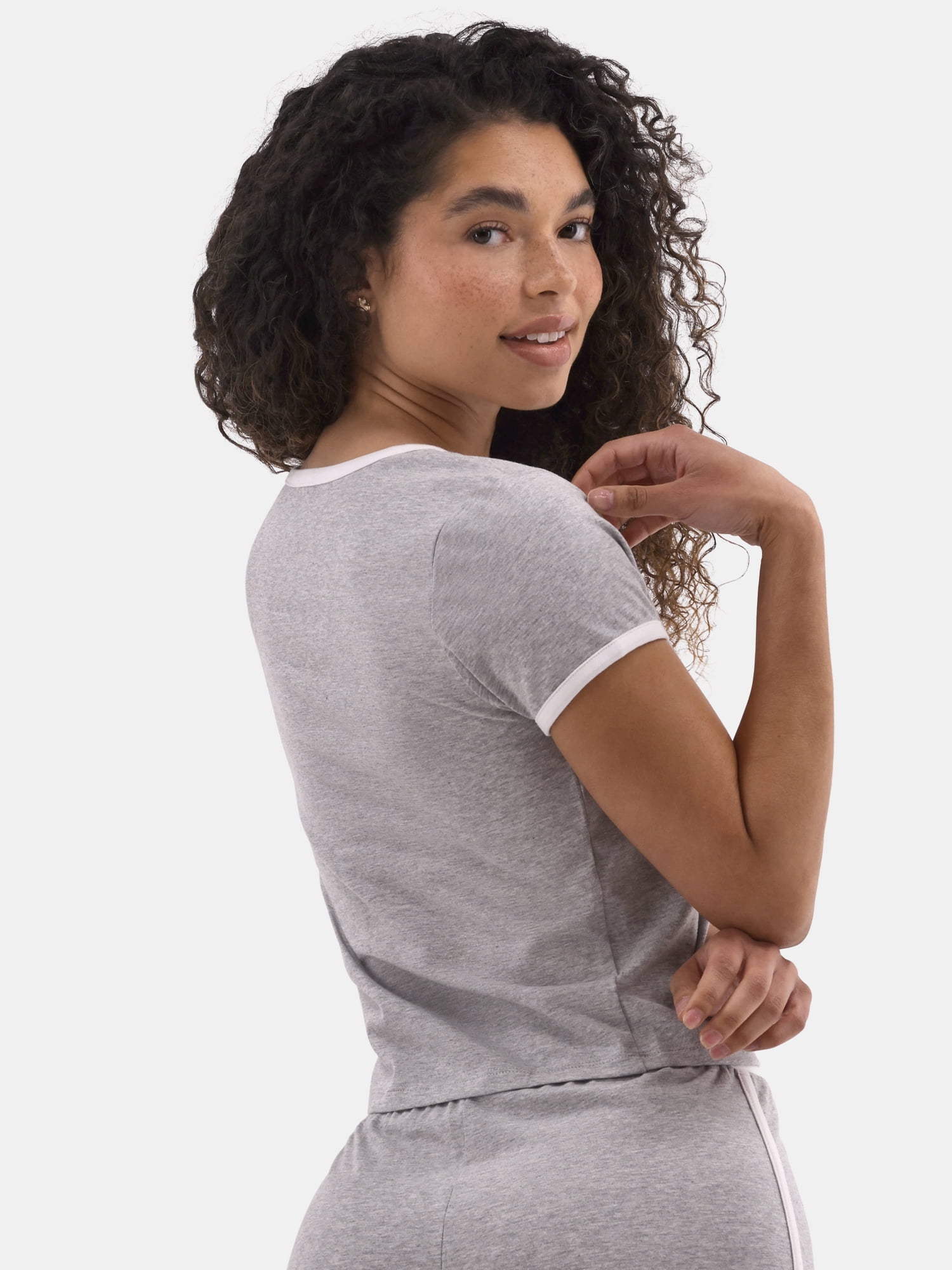No Boundaries Tee and Shorts Sleep Set, 2-Piece, Women's