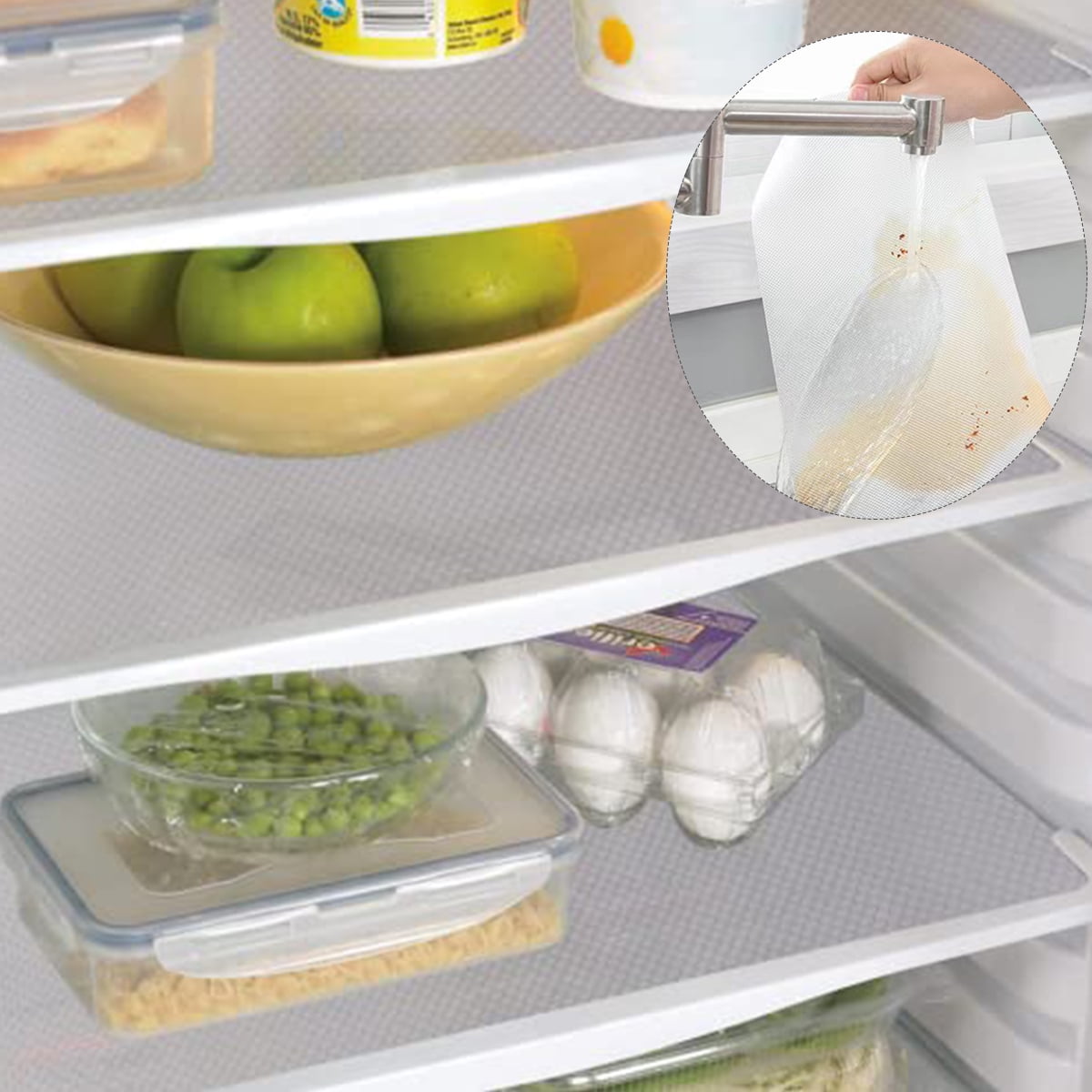 Shelf Mats Refrigerator Liners, Refrigerator Pads Can Be Cut Fridge