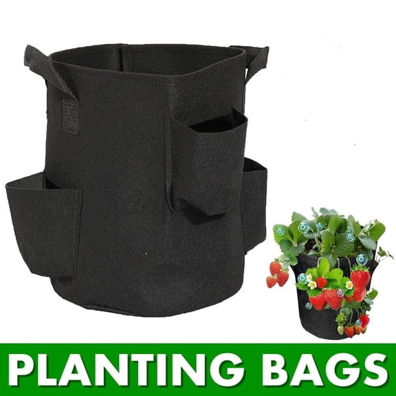 5-Gal Grow Bags Garden Heavy Duty Non-Woven Aeration Plant Fabric Pot Container