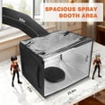 thumbnail image 2 of Portable Airbrush Spray Booth with Dual-Fan Ventilation & 3-Color Shadowless LED Light, Large Foldable Hobby Paint Booth Kit with Turntable & Exhaust Hose for Miniature Painting and Models, Crafts, 2 of 5