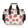 thumbnail image 7 of FORMRS Insulated Cooler Bag 24 Cans Capacity Soft Leakproof Lunch Box with Side Pockets, Strawberry, 7 of 7