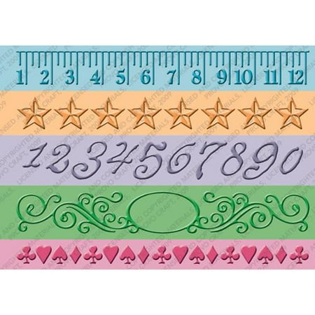 Cuttlebug Embossing Folder Border Set 5/Pkg-Measure By Measure