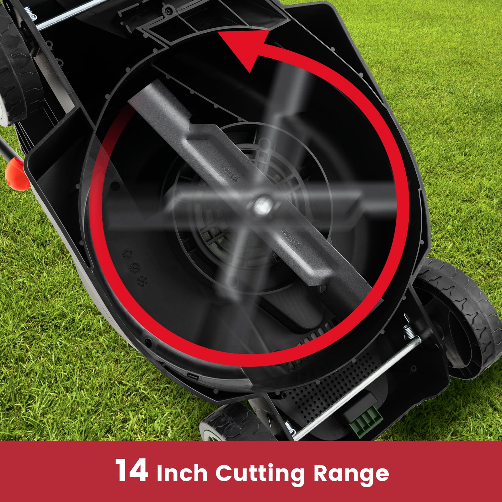 Topbuy Electric Lawn Mower 2-in-1 Versatile Corded Lawn Mower with Grass Collection Box 12 AMP Motor Red