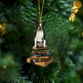thumbnail image 6 of (Clearance) pdqouc Personalized Dog Sit On The Book Wood Ornament, Xmas Ornament- Book Lover Ornament 2D Flat- Memorial Gift for Dog Mom Dad Love Book Dog Ornament Christmas, 6 of 6