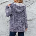 thumbnail image 6 of Women's Fleece Jacket Women's Fuzzy Fleece Zipper Front Long Cardigan Coat Warm Winter Outwear Jackets, 6 of 6