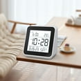thumbnail image 3 of Home Trends PL Horloge LCD Blanche,  Réveil-matin, 3 of 4