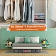 thumbnail image 2 of NewHome 6Pcs Collapsible Shoe Box Stackable Shoe Storage Bin Transparent Dustproof PP Shoe Organizer Container White, 2 of 9